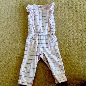 Miles light pink short sleeve baby girl romper